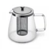 Oldenhof Charme Theepot Met Zeef 1,1 Liter Glas Rvs -Koffie- en theewinkel 007 167 004 tc glaskanne charme leer1