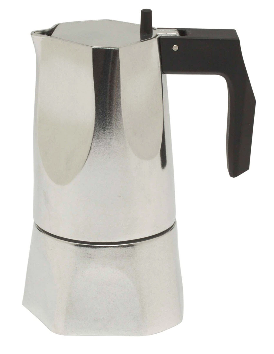 Alessi Ossidiana Mokapot 1-kops Aluminium Glans 3 Alessi Ossidiana Mokapot 1-kops Aluminium Glans