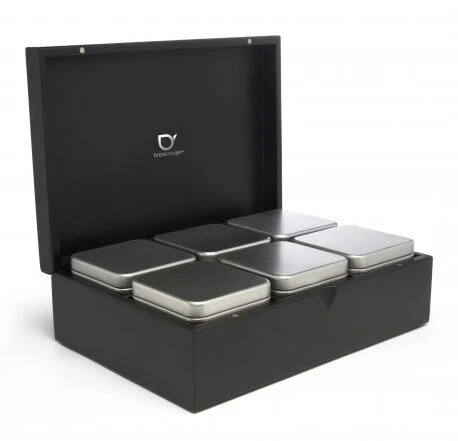 Bredemeijer Theedoos Met 6 Blikjes Bamboe Zwart 4 Bredemeijer Theedoos Met 6 Blikjes Bamboe Zwart - Afbeelding 2