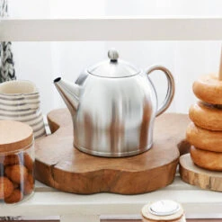 Bredemeijer Minuet Santhee Theepot 1,4 Liter Rvs Mat -Koffie- en theewinkel 3308ms minuet santhee sfeer 1
