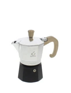 Forever Prestige Woody Mokapot 3-kops Aluminium Mat