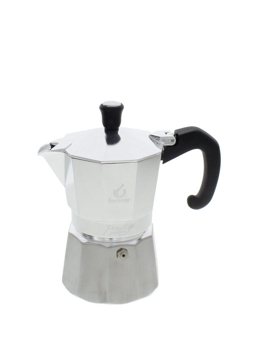 Forever Moka Prestige Inductie Mokapot 6-kops Aluminium Mat 3 Forever Moka Prestige Inductie Mokapot 6-kops Aluminium Mat