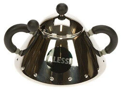 Alessi Michael Graves Suikerpot Met Lepel 200 Ml Rvs Zwart 3 Alessi Michael Graves Suikerpot Met Lepel 200 Ml Rvs Zwart