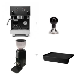 Profitec Pro 300 Espressomachine Mat Zwart Met Bonenmolen, Tampermat En Tamper